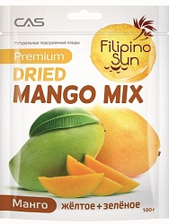 Филипино Сан сушенные плоды Манго Микс (зеленое+желтое)100гр (15)*4