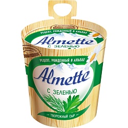 Сыр творожный "Альметте" с зеленью 150гр*8шт