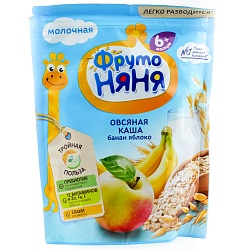 ФрутоНяня Каша (мол) /200г/ Овсяная с  яблоком и бананом (6 мес)