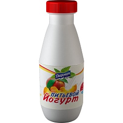 Йогурт  м.д.ж. 1,5% с фруктовым наполнителем «Персик»  питьевой, Бутылка  400 г.