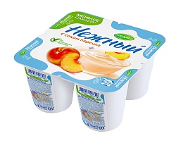 Йогурт Нежный 110г 1,2% Персик (24шт в уп)