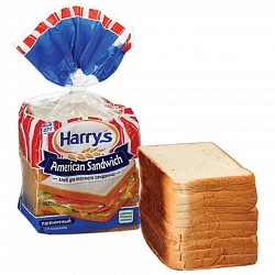 Сандвичный хлеб Harrys пшеничный 470*10шт