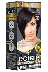 ECLAIR Стойкая крем-краска д|волос 3D  тон 4.75 Черный шоколад   12шт/уп 322858
