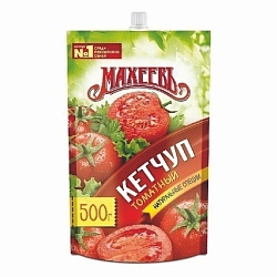 Кетчуп первой категории Махеевъ "Томатный" ДОЙ-ПАК с дозатором 500 г (10 шт)