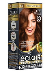 ECLAIR Стойкая крем-краска д|волос 3D  тон 5.0 Шоколадный   12шт/уп 322643