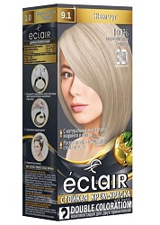 ECLAIR Стойкая крем-краска д|волос 3D  тон 9.1 Жемчуг    12шт/уп 322704