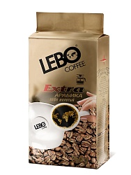 Кофе жареный молотый Арабика среднеоб. брикет "LEBO Extra" 250г.12шт.