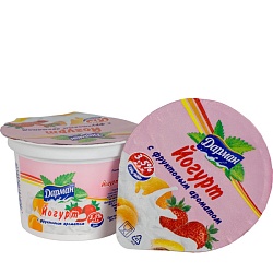 Йогурт мдж 3,5% с фруктовым ароматом Стакан 200 г.