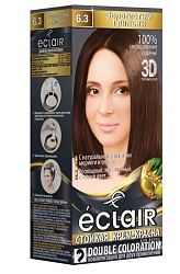 ECLAIR Стойкая крем-краска д|волос 3D  тон 6.3  Золотистый  грильяж 12шт/уп 322759