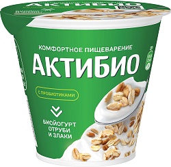 АктиБио 220гр йогурт (6шт) Отруби-Злаки