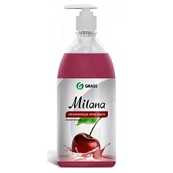 Жидкое крем-мыло "Milana" спелая черешня с дозатором (флакон 1000мл)  126401